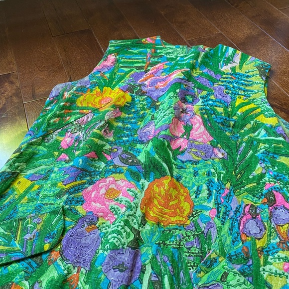 Vintage Linen Shift Dress XS - Picture 3 of 6